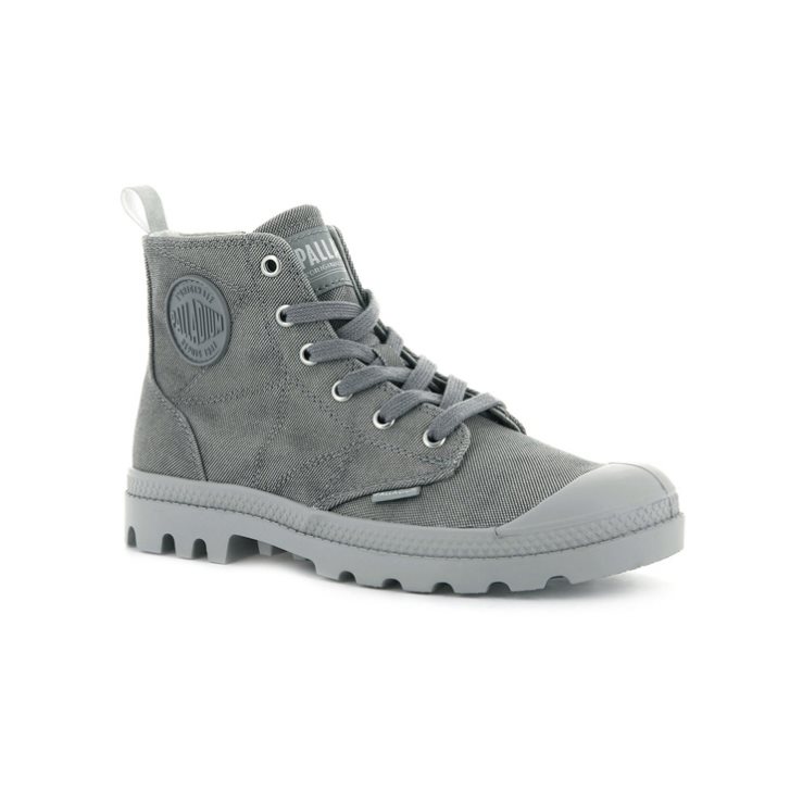 Palladium Pampa Zip Desertwash Women's Boots Dark Grey | UK F932-SCD